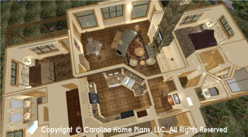 LG-2810 Split Bedroom House Plan