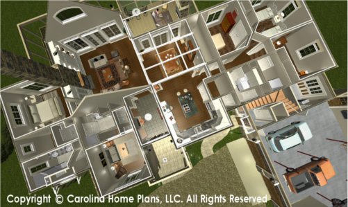 LG-2715 Split Bedroom House Plan