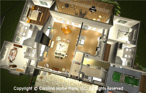 MS-2102 Split Bedroom House Plan