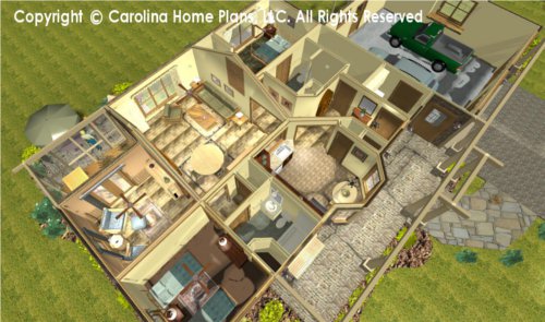 SG-1340 Split Bedroom House Plan