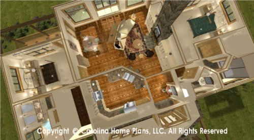 SG-1596 Split Bedroom House Plan