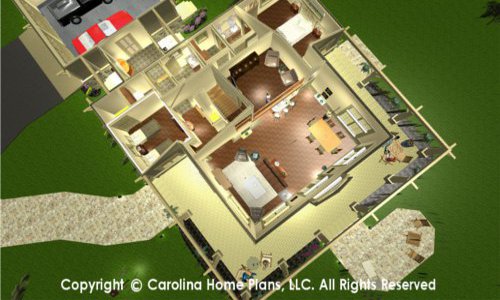 SG-1677 Split Bedroom House Plan