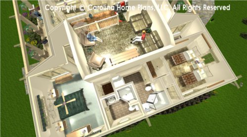 SG-979 Split Bedroom House Plan