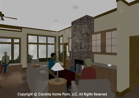 CR-2880 Great Room to Fireplace