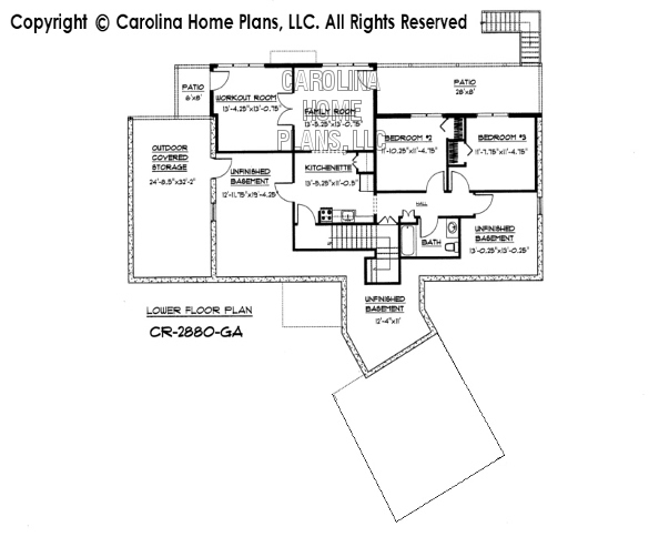 CR-2880 Lower Level Floor Plan