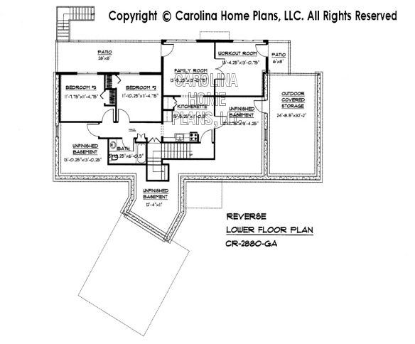 CR-2880 Reverse Lower Level Floor Plan