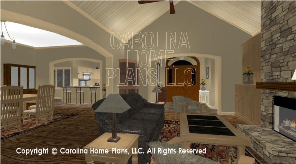 CR-3191 3D LIVING RM, FOYER, KITCHEN