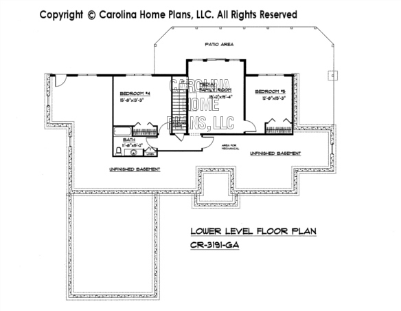 CR-3191 Lower Level Floor Plan