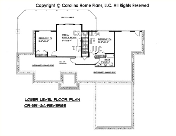 CR-3191 Reverse Lower Level Floor Plan