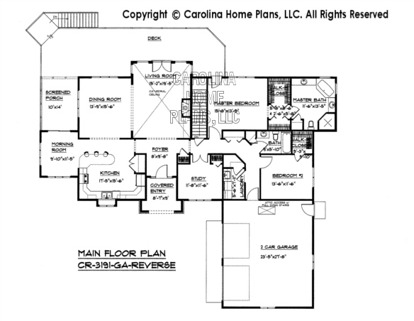 CR-3191 Reverse Main Floor Plan