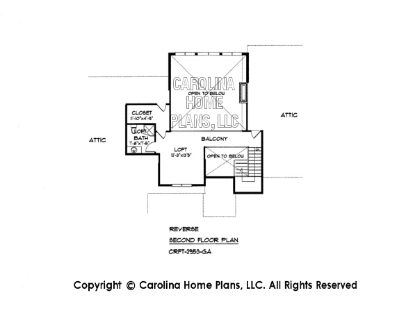 CRFT-2953 Reverse Second Floor Plan