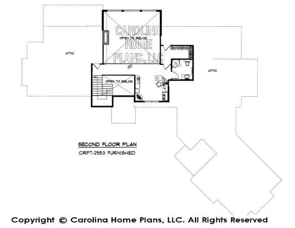CRFT-2953-GA Furnished 2nd Floor Plan