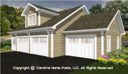 GAR-525  
Economical Garage-Apartment Plan