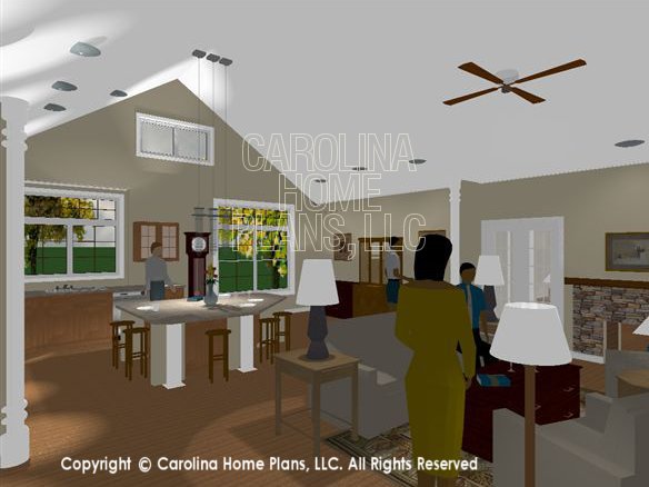 GAR-1430 Living Room to Kitchen Island