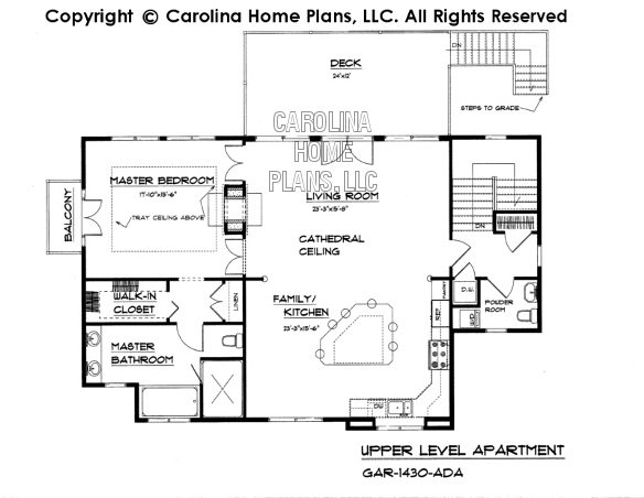 GAR-1430 Upper Level Apartment Plan