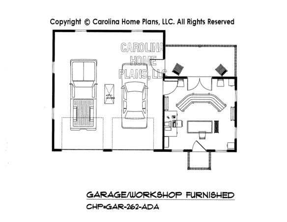 GAR-262-ADA Furnished Garage-Workshop Plan