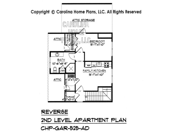 GAR-525 Reverse Upper Level Apartment Plan