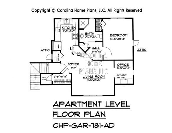 GAR-781 Upper Level Apartment Plan