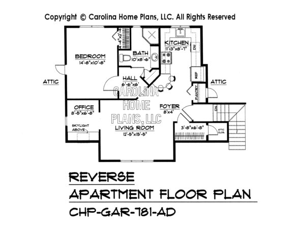 GAR-781 Reverse Upper Level Apartment Plan