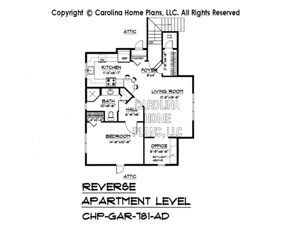 BS-1477-2715 Reverse Apartment Floor Plan