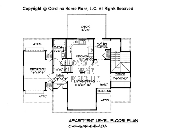 GAR-841 Upper Level Apartment Plan