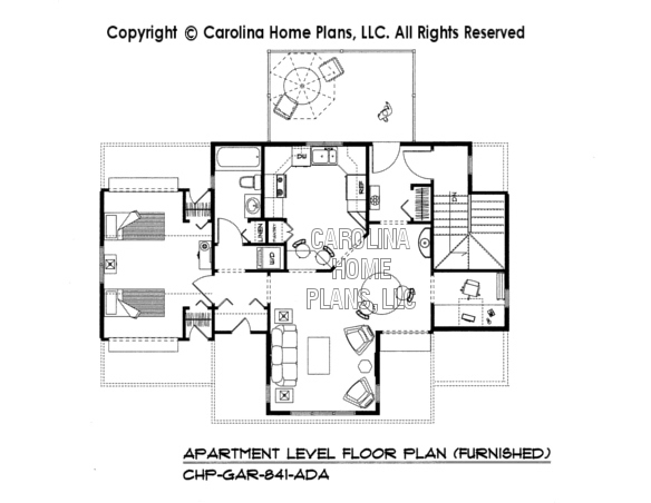 GAR-841-ADA Furnished Upper Level Apartement Plan