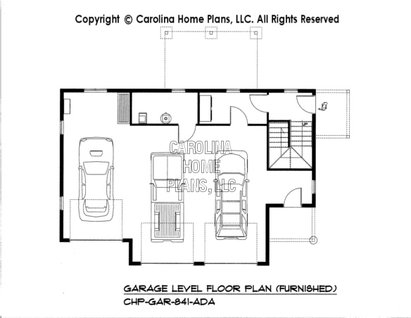 GAR-841-ADA Furnished Garage Level Plan
