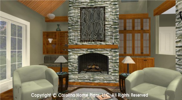 LG-2621 3D Great Room To Fireplace