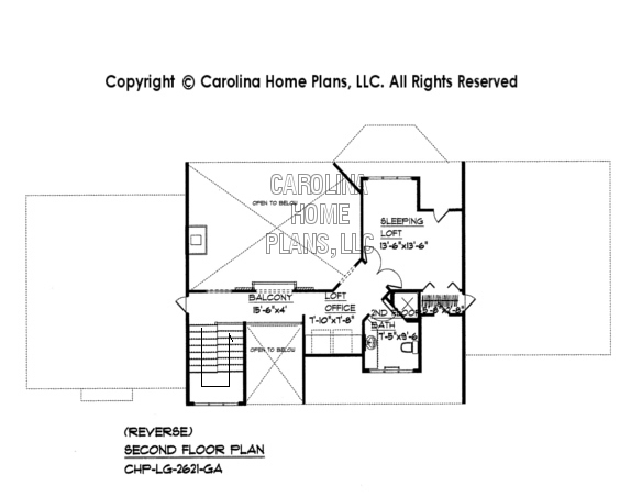 LG-2621 Reverse 2nd Floor Plan