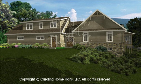 LG-2715 3D Right Side House View
