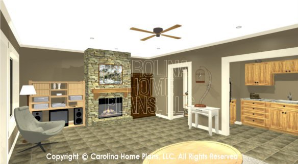 LG-3096 3D Lower Level Media Room to Fireplace