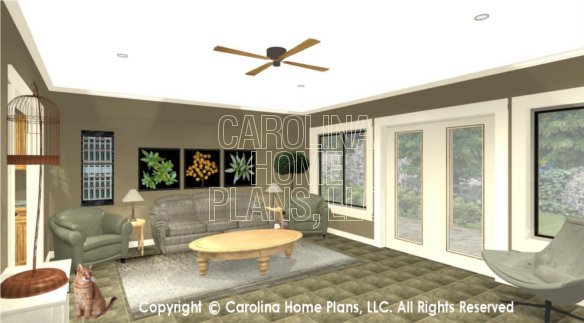 LG-3096 3D Lower Level Media Room to Patio