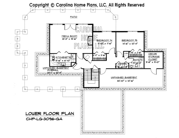 LG-3096 Lower Level Floor Plan