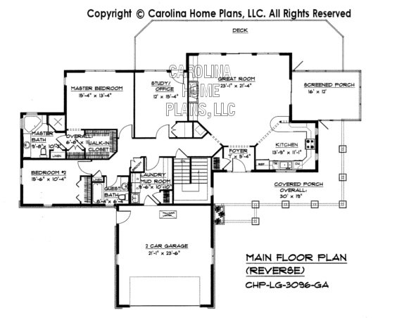 LG-3096 Reverse Main Floor Plan