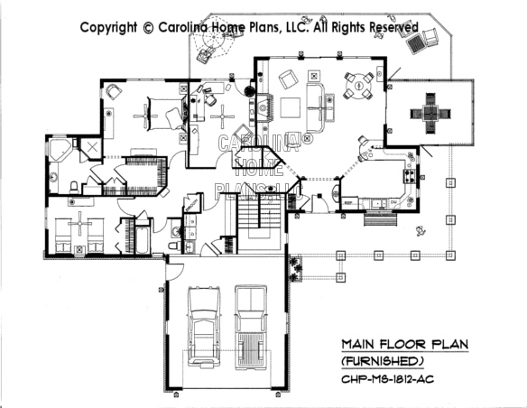 MS-1812-AC Furnished Main Floor Plan