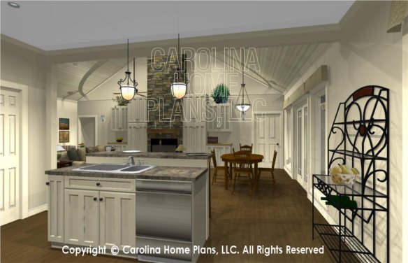 MS-2102-AC 3D Island to Dining