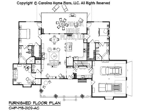 MS-2102-AC Furnished main Floor Plan