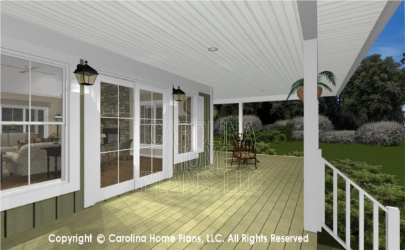 MS-2138-AC 3D Back Covered Porch