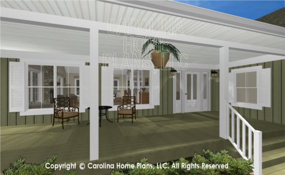 MS-2138-AC 3D Covered Front Porch