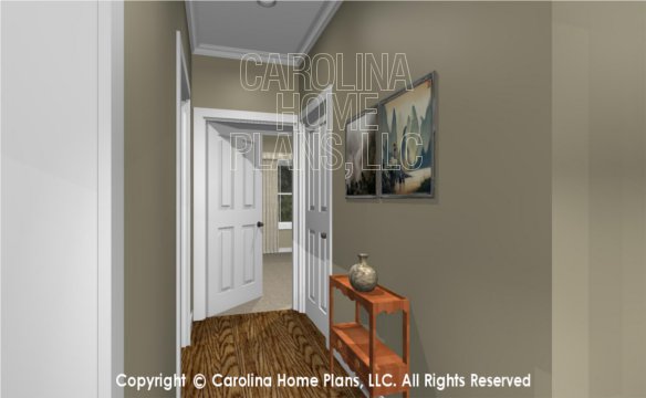 MS-2138-AC 3D Hallway, bonus room stairs
