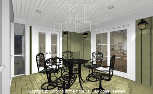 MS-2138-AC 3D Screened Porch to Master Bedroom