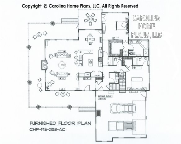 MS-2138-AC Furnished main Floor Plan