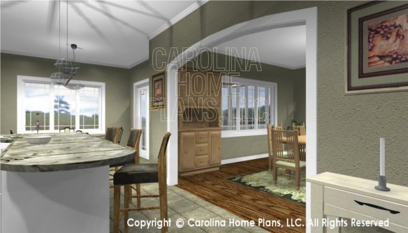MS-2144 3D KITCHEN BAR AND DINING RM
