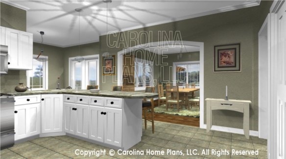 MS-2144 3D KITCHEN ISLAND TO DINING RM