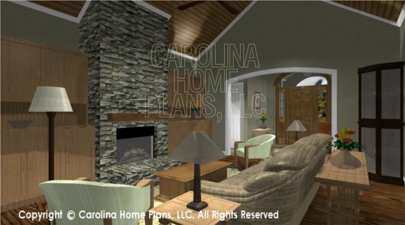 MS-2144 3D LIVING RM TO FIREPLACE