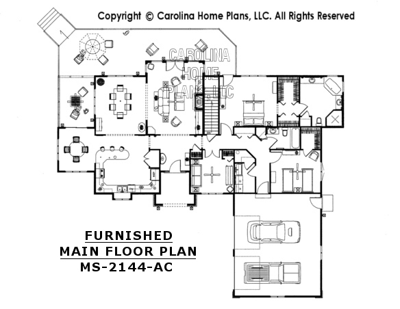 MS-2144-AC Furnished Main Floor Plan