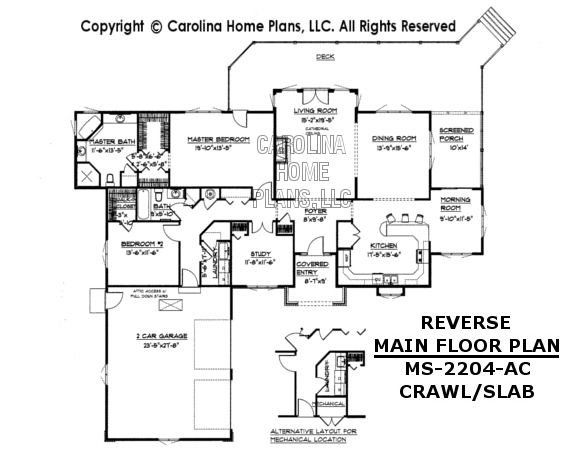 MS-2204 Reverse Main Floor Plan