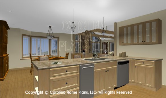 MS-2283-AC 3D Kitchen to Dining Room and Living Room