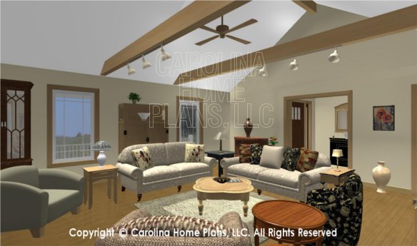 MS-2283-AC 3D Living Room to Entry Foyer