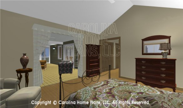 MS-2283-AC 3D Master Bedroom Open to Screened Porch